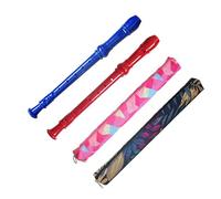 Farcaya Soprano 2 Recorder Instruments for Beginners German Style C Key 8 Hole Descant Recorder Music with Clean Rod 2 Storage Cases (Red +Blue)