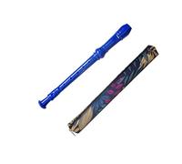 Farcaya Soprano Recorder Instrument for Boys and Girls Beginners German Style C Key 8 Hole Descant Recorder Music with Clean Rod Storage Case (Blue)