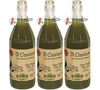 Farchioni Il Casolare - Extra Virgin Italian Olive Oil 3 Litre (1 Litre, Pack of 3) | Cold Pressed & Unfiltered
