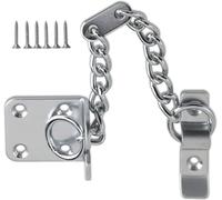 FarDeer Door Chain Narrow, Narrow Design Door Limiter, Door Chain for Front Door Brass for Wooden and UPVC Doors | Internal and External Front Door Brass Restrictor (Narrow Door Chain Chrome)