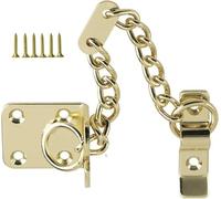 FarDeer Door Chain Narrow, Narrow Design Door Limiter, Door Chain for Front Door Brass for Wooden and UPVC Doors | Internal and External Front Door Brass Restrictor (Narrow Door Chain Brass)