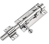 FarDeer Heavy Duty Slide Gate Latch Bolt Safety Door Lock with Padlock Hole, 304 Stainless Steel Barrel Gate Bolt Latch (160 mm (6 inch))