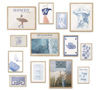 Fardes Coastal Granddaughter Room Decor, Cowgirl Aesthetic Pictures, Teen Girls Bedroom Surfboard Wall Art Prints, Beachy Wall Decor
