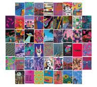 Fardes Grunge Room Decor, Grunge Wall Collage Kit Aesthetic Pictures, Hippie Wall Decor, Hippie Room decor, Trippy Wall Decor for Girls Bedroom Accessories