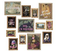 Fardes Maximalist Wall Art, Funny Renaissance Posters, Eclectic Bedroom Decor for Girls, Altered Art Set, Grunge Room Aesthetic for Teen Girls, Dorm Room Decor