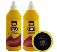 FARECLA G3 Advanced Liquid Compound 500ml & G10 Rubbing Compound 500ml & GMC606 6" Wet Use Foam Pad