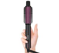 FARERY Mini Thermal Brush 3 Temperature Adjustable, Small Curling Iron 25MM, Non-Blowing Heated Round Brush for Soft Curls, Travel Curling Wand Perfect for Short & Medium Hair, Dual Voltage