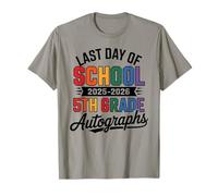 Farewell 5th Grade Last Day 2026 Batch Autograph DIY Art T-Shirt