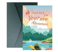 Farewell Card for Coworker Leaving, 9.45x7.1in Good Luck On New Adventure Card with Envelope Goodbye Card New Job Card Sweet Going Away Card for Colleague Retirement Gift