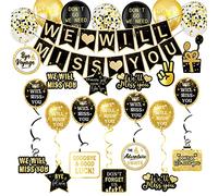 Farewell Party Decorations Supplies Kit, We Will Miss You Decorations, Going Away Party Decorations, Will Miss You Banner, Great for Retirement Farewell Going Away Job Change Party