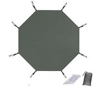Farfly Waterproof Camping Tarp, Tent Footprint, Heavy Duty Tent Floor Saver, Octagon Ground Sheet Mat, Grey 151x151in