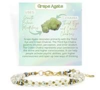 Farfume Beaded Bracelets for Women, Chakra Crystal 4mm Beads Gemstone Natural Stone Bead Spiritual Womens Jewelry Gifts(Grape)