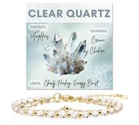 Farfume Clear Quartz Crystal Bracelet Beaded Bracelets for Women 4mm Natural Stone Beads Gemstone Handmade Anxiety Jewelry Gifts