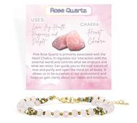 Farfume Rose Quartz Beaded Bracelets For Women,Crystals Jewellery Gifts