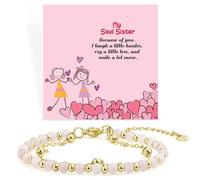 Farfume Women Girls Beaded Bracelets, Mother's Day Gifts for Mom/Daughter/Grandma, Crystal Bracelets Inspirational Gifts for Wife Sister BFF