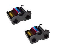 Fargo 45000 YMCKO Color Ribbons - 2 Pack Bundle