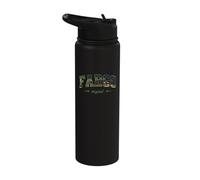 Fargo Design College North Dakota Camouflage Stainless Steel Insulated Water Bottle