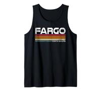 Fargo North Dakota Retro Stripes Vintage City Design Tank Top