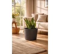 Fargro Home And Garden Bucket Round Planter Light Grey Polystone Outdoor Plant Pot 40Cm X 32Cm 30L Medium