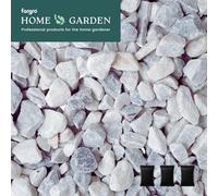 Fargro Home and Garden Fargro™ Home & Garden White Ice Polar Chippings 20mm - Pack Of 3 X 20Kg Decorative Garden Gravel For Borders & Modern Landscaping