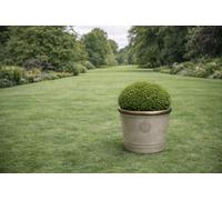 Fargro Home And Garden™ Trident Round Planter With Metallic Brass Rim, Fossil Terra D38 X H41 Cm Indoor & Outdoor Plant Pot