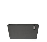 Fargro Home And Garden™ Wide Trough Charcoal Black Poly Stone Outdoor Large Plant Pot, L75 W35 H35 Cm, 68L