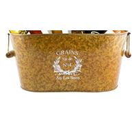 Fargro Plant Container, Tin Trough, antique brass colour 36cm