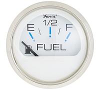 Faria - 3003.3544 13801 Chesapeake Stainless Steel Fuel Level Gauge (E-1/2-F) - 2", White