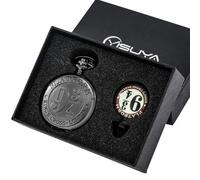 FARIDRUN Magic Pocket Watch Gift Box, Gift Necklace Box for Friends, and a Friendship Pendant Necklace(Brass5)