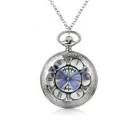 FARIDRUN Real Butterfly Women's Pocket Watch Necklace,Vintage Hollow Silver | Pocket watch necklace reloj pocket watch for women pocket watch with chain