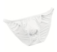 Faringoto 1/3 pcs Men's Briefs Underwear Ice Silk Ultra-Thin Breathable Slim Comfortable (White,L(34))
