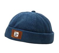 Faringoto Corduroy Hat Docker Cap Brimless Hats for Men