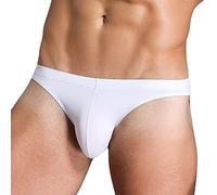 Faringoto Ice Silk Men's Breathable Micro Mesh Briefs Relax at night Underpants White
