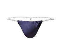 Faringoto Ice Silk Sumo Pants Men's Panties Thong Perspective Thin Tie Rope (Purple Orchid,X-Large)