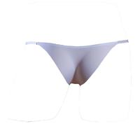 Faringoto Men Briefs Ice Silk Seamless Breathable Thin Underpants Low Waist Soft Underwear Quick-Drying Panties White