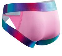 Faringoto Mens Briefs Underwear Wide Belt Mens Athletic Underwear Briefs Jock Straps Bikini Panties Pink