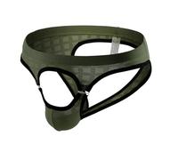 Faringoto Mens Open Front Underwear Briefs Green
