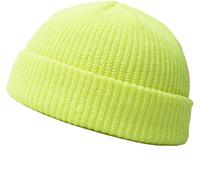Faringoto Mens Slouchy Beanie Brimless Hat Women's Winter Cap Fluorescent Yellow