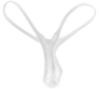 Faringoto Men's Ultra-Thin Transparent T-Back Thong Underwear - Low Rise G-String with 3D Bulge Pouch