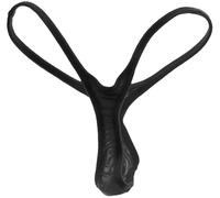 Faringoto Men's Ultra-Thin Transparent T-Back Thong Underwear - Low Rise G-String with 3D Bulge Pouch