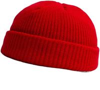 Faringoto Skull Hat for Men Docker Hat Knit Cap Mens Beanie Cap Red