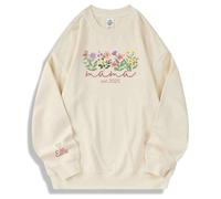Farinido Personalized Floral Embroidered Mama Sweatshirt, Custom Gift for Mom, Elegant Spring Flower Mom Sweater, Floral Mama Crewneck Pullover Multi, Multi, 3X