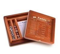 Farkle Dice Tray and Storage Case - Includes 2 Sets of 6 Pearl Dice, Score Pad and Pen Holder for The Classic Family Game
