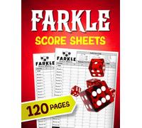 Farkle Score Sheets: 120 Large Print Score Pads for Scorekeeping (8.5x11)