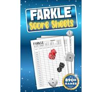 Farkle Score Sheets: 150 Tracking Pages | 6×9 Inch Size | With Scoring Guide and Rounds for Up to 6 Players