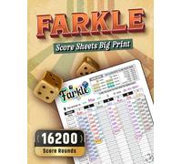Farkle Score Sheets Big Print: 124 Large Farckle Scoring Pads With Instructions (A Great Dice Game Gift Idea)