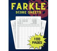 Farkle Score Sheets: Large Print Score Pads for Scorekeeping with Farkle Dice Score Rules | 8.5 x 11 Inches -100 Pages