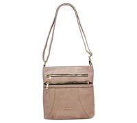 FARKZIQ New Ladies Women Crossbody Classic Double Front Zipper Shoulder Hand Bag Cross body Bag Multi Pockets Adjustable Strap (Pink (032))