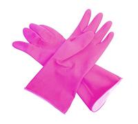 Farla Medical KleenMe Rubber Gloves Extra Large, Cleaning Gloves, Household Essentials for Cleaning & Washing Up, Flocked Lining, Pink Gloves