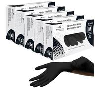 Farla Medical MediHands Disposable Medium Nitrile Gloves - Powder Free and Latex Free Surgical Gloves - Multi-Purpose, Single Use Medical Gloves - Box of 500, Black